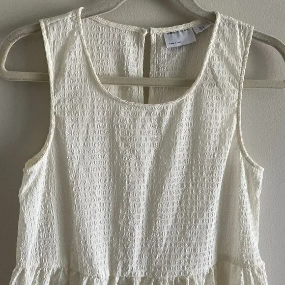 ASOS Women SZ US 2 Ivory Sleeveless Baby Doll Style Pocketed Shorts Romper - Picture 3 of 8